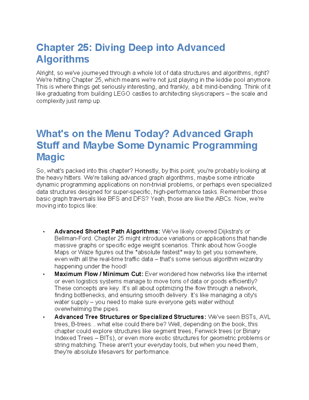 Data Structures & Algorithms: Advanced Concepts in Chapter 25 - Studocu