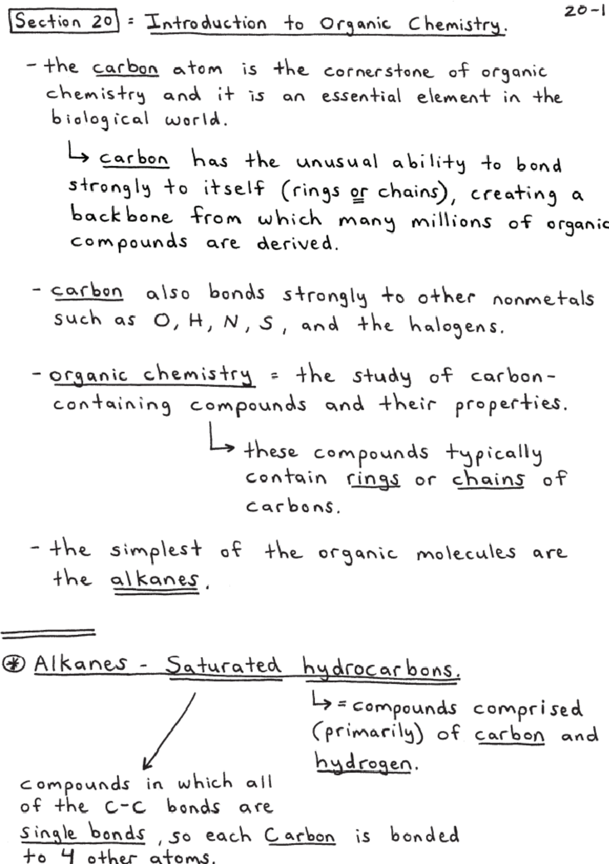 Z - INTRO TO ORGANIC CHEMISTRY NOTES - SPRING 23 - 20) Introduction to ...
