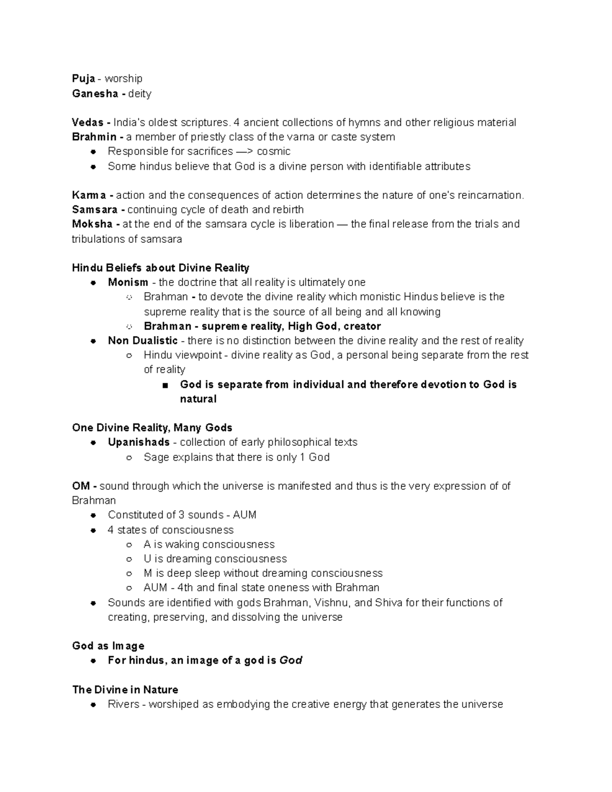 Ch 4 - Hinduism - Comprehensive Chapter Notes and Key Concepts - Studocu