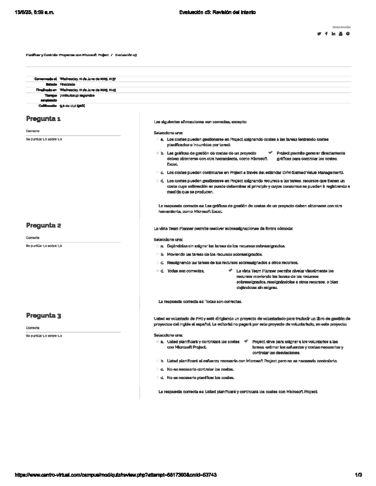 Evaluación c3: Revisión del Intento en Redes Sociales y Microsoft ...
