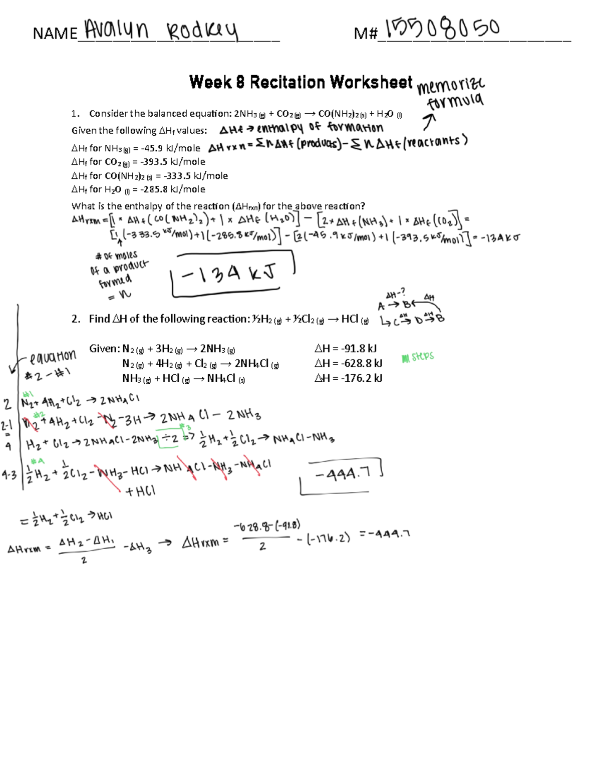 Week 8 Recitation Worksheet - Week 8 Recitation Worksheet 1. Consider ...