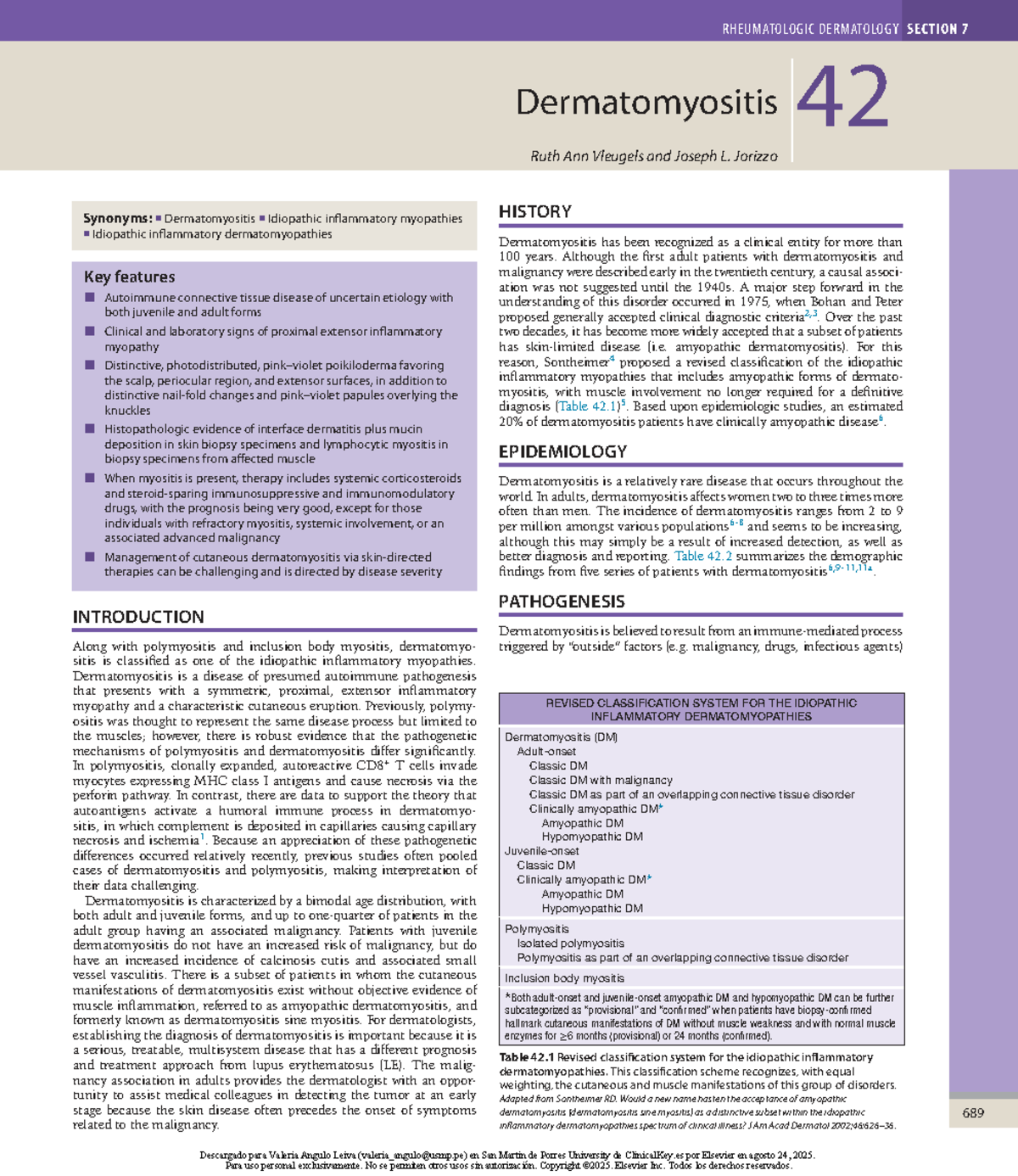 RHEUMATOLOGIC DERMATOLOGY 7: Comprehensive Overview of Dermatomyositis ...