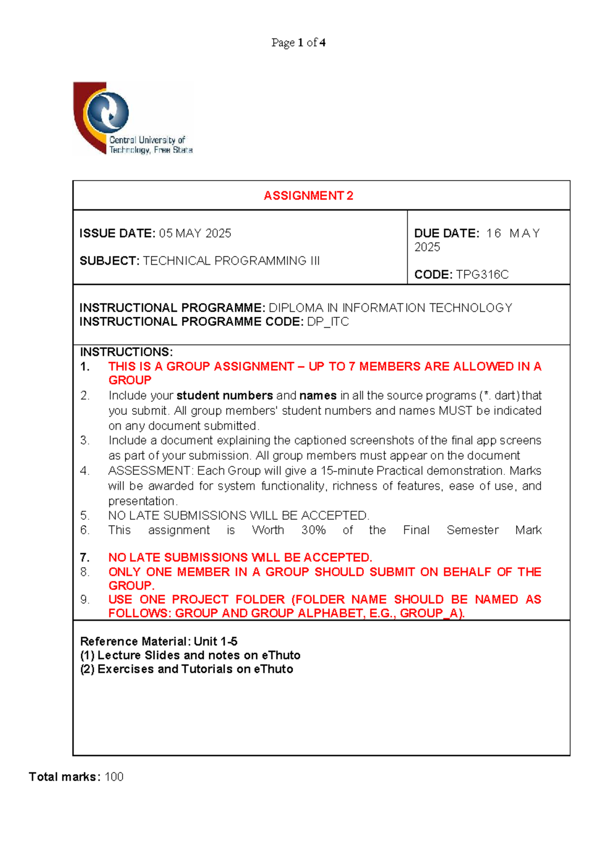 TPG316C Assignment 2: Enhanced Consultation Booking App Overview - Studocu