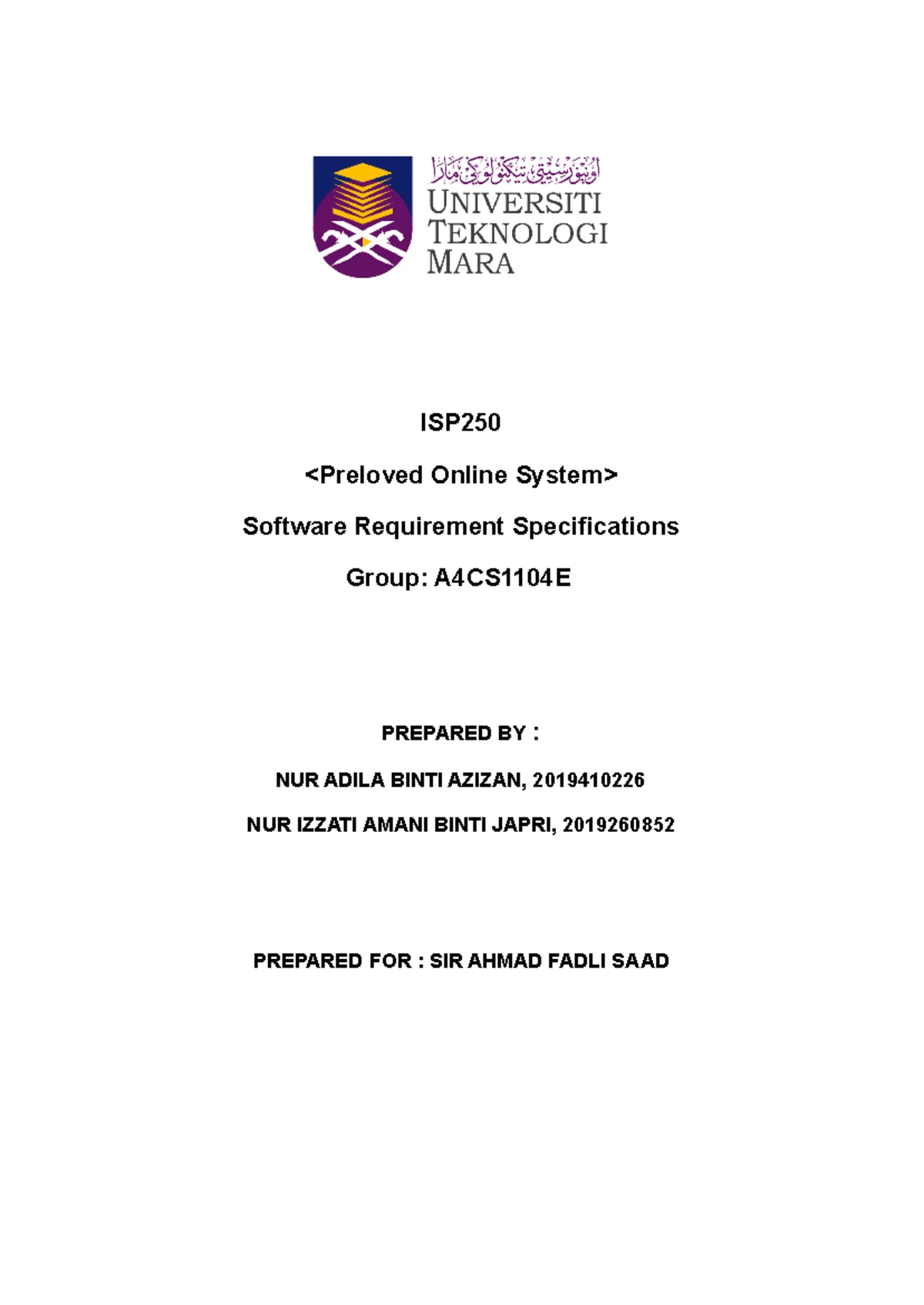 Mtbrs SDD - EXAMPLE FOR SDD REPORT - MTB Registration System (MTBRS ...