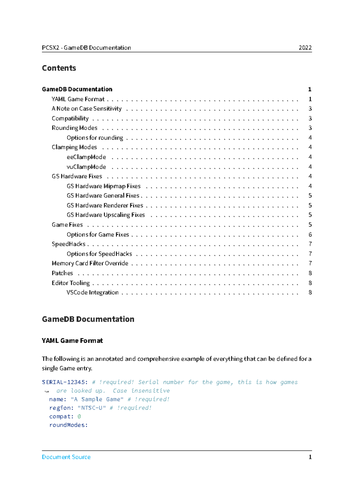 GameDB Documentation and Configuration Guide - YAML Format - Studocu