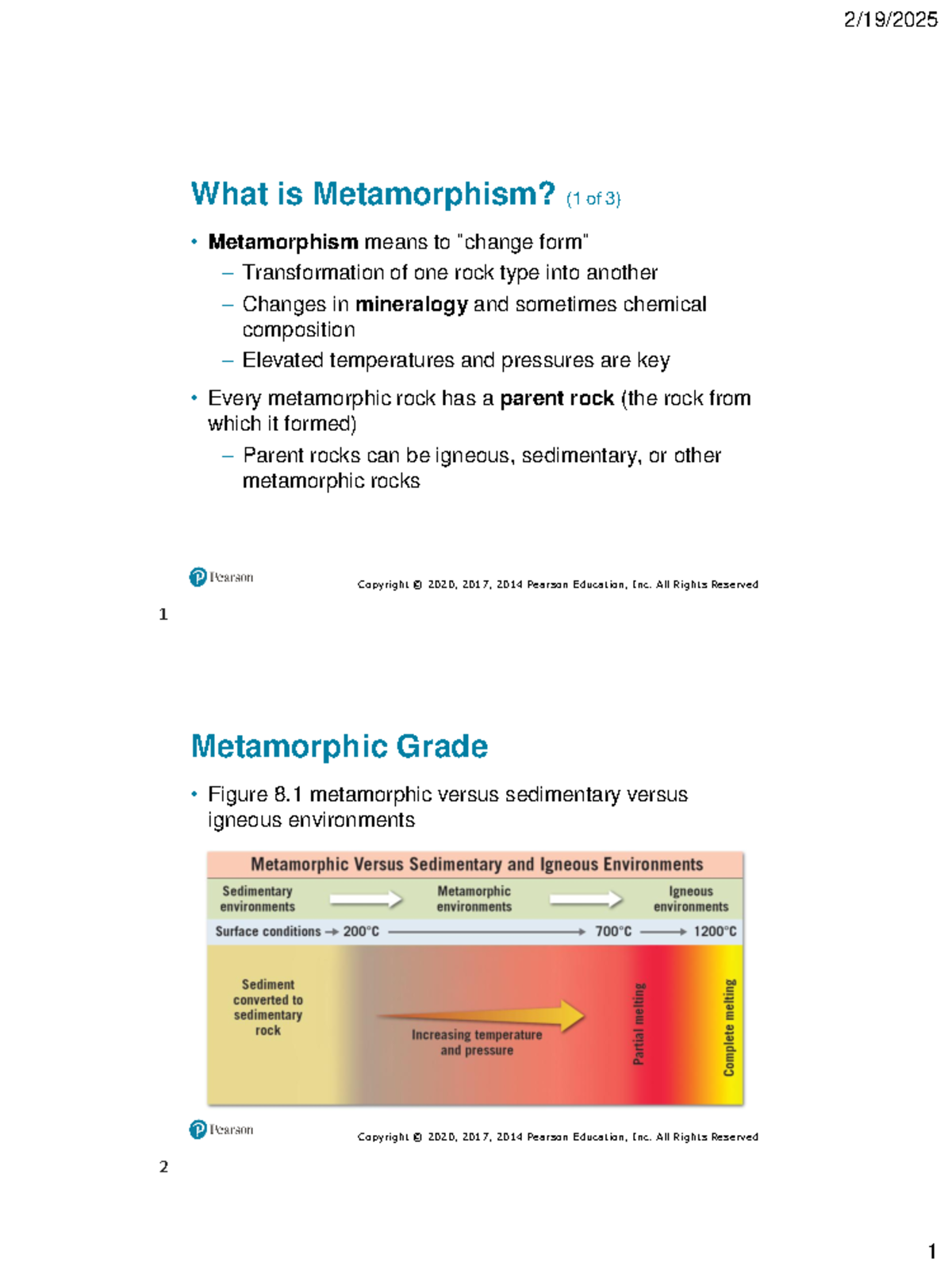 Geology 101: Lecture Notes on Metamorphism & Metamorphic Rocks - Studocu