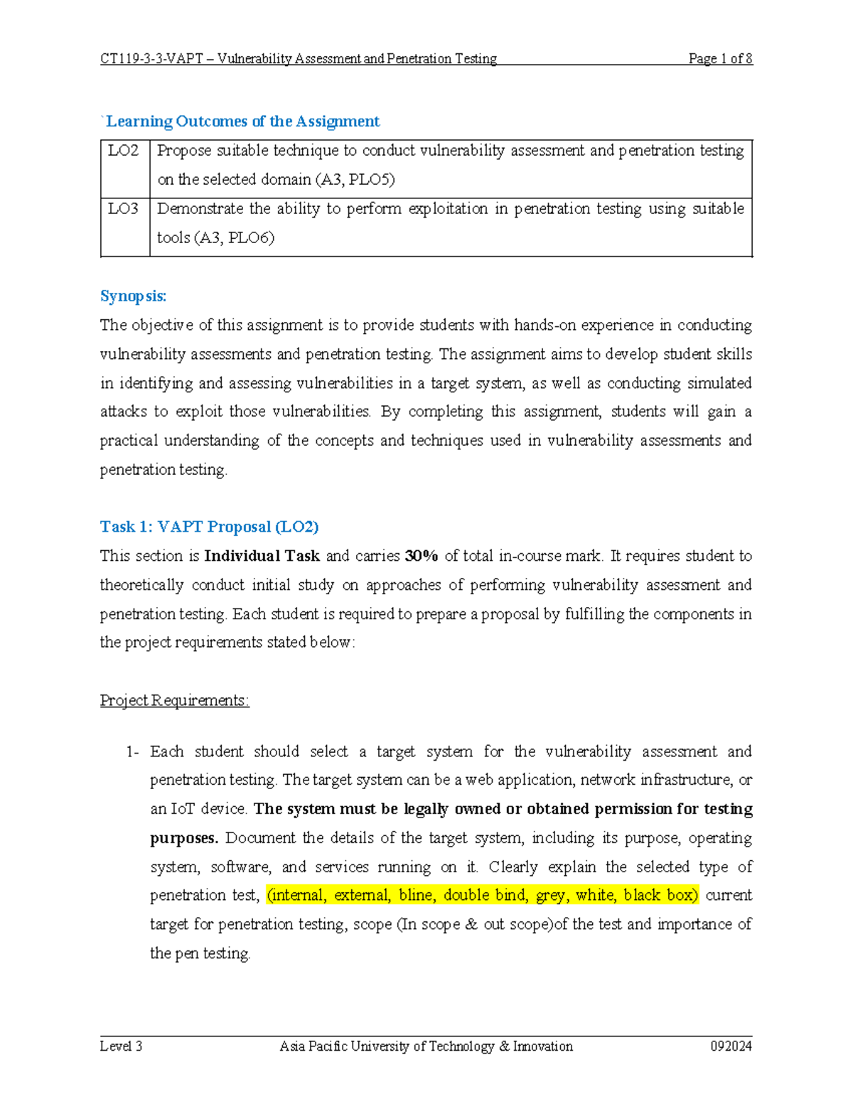 VAPT Assignment VE1 - Vulnerability Assessment & Penetration Testing ...