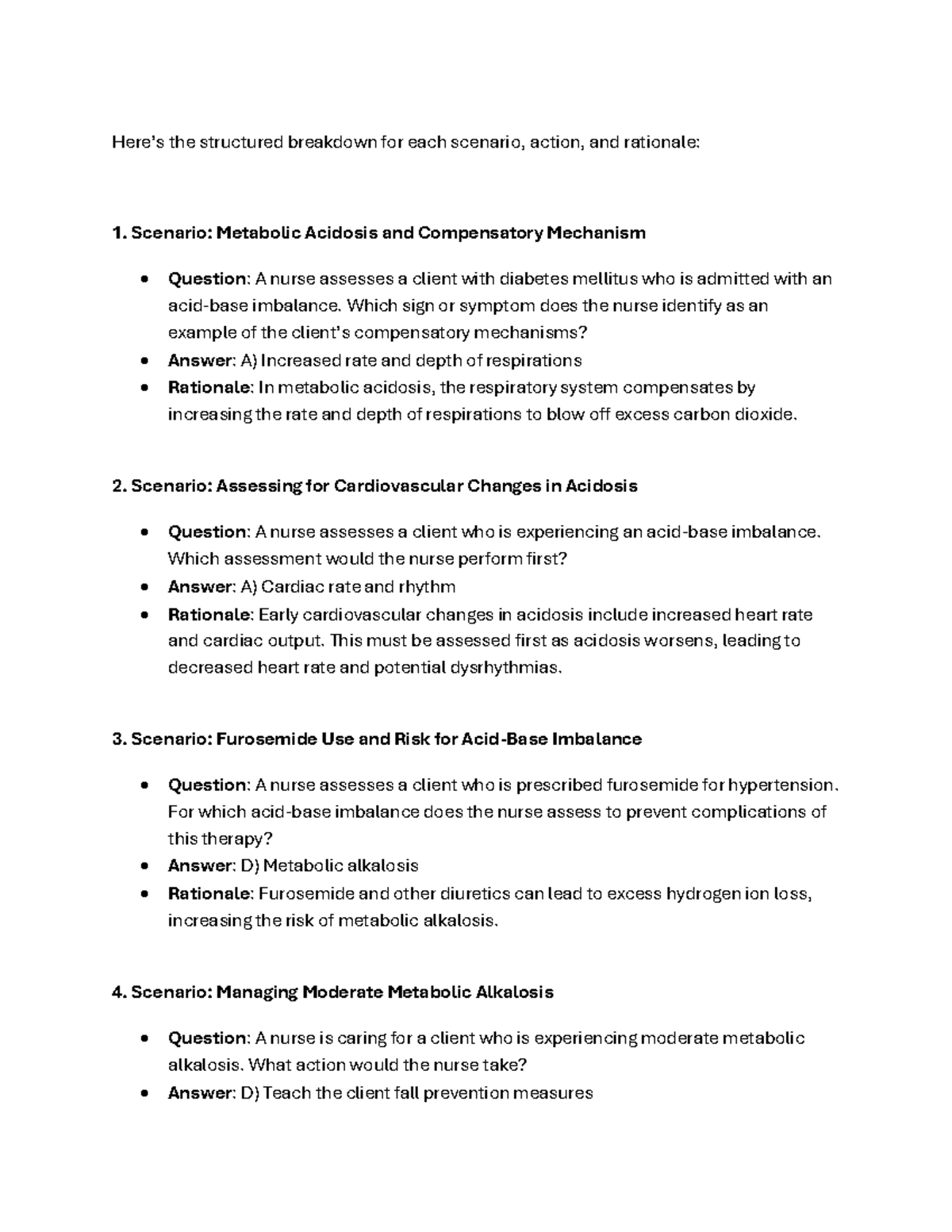 Acid base qqqqq - .... - Here’s the structured breakdown for each ...