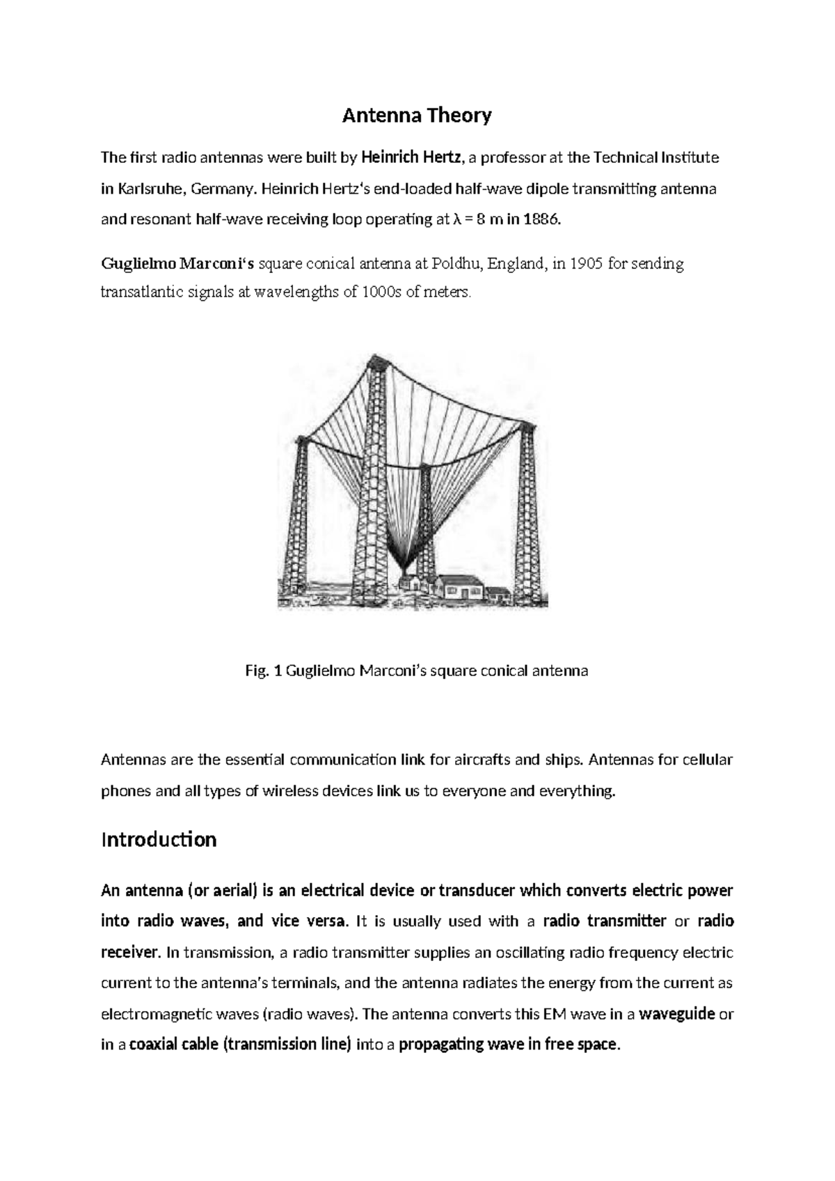 Antenna Theory and Applications: Key Concepts and Properties - Studocu