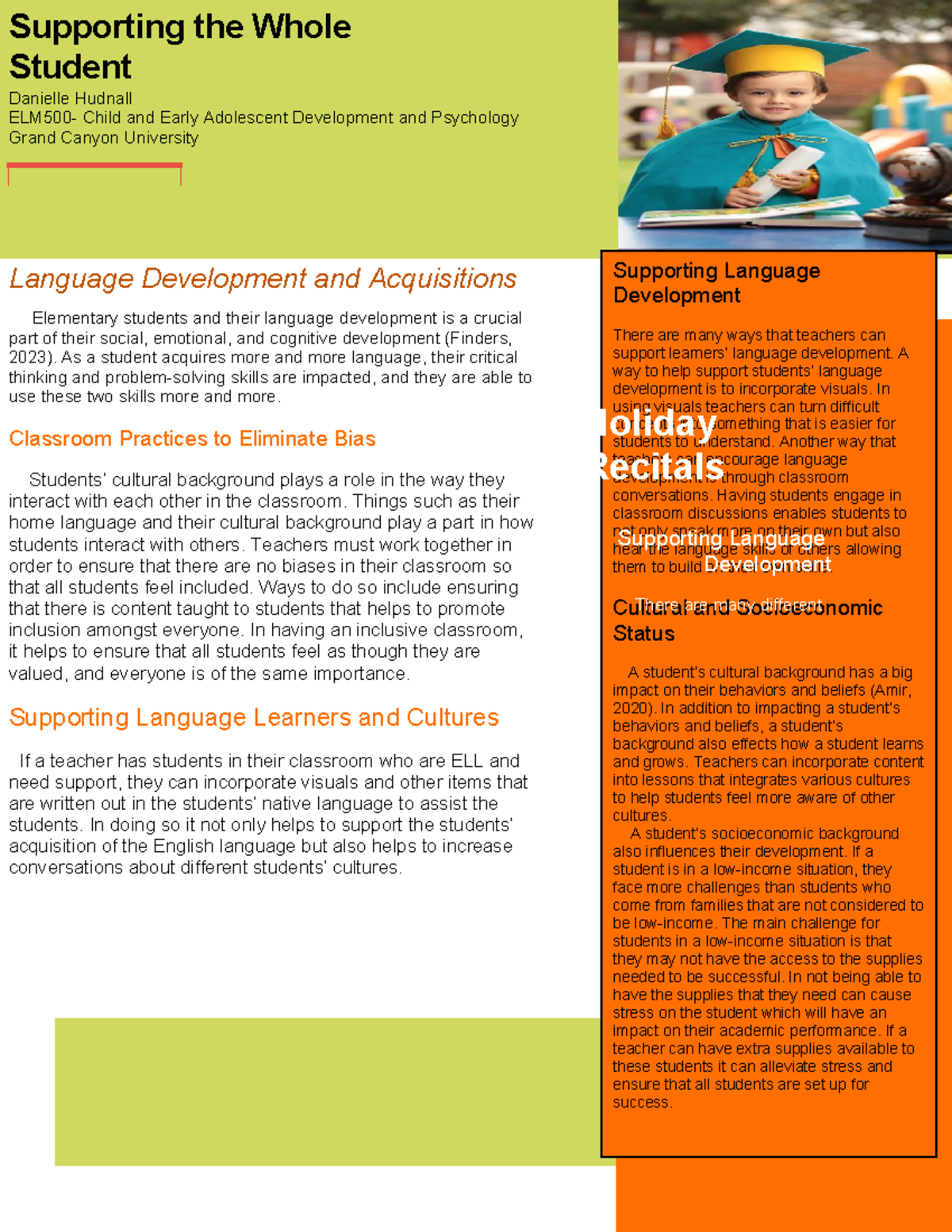 Supporting the Whole Student: Language Development in ECE 2023 - Studocu