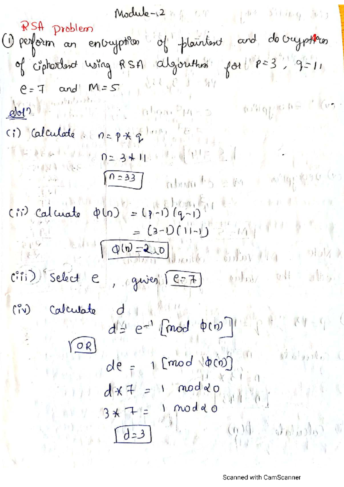 Cryptography Problems and Solutions for Course Code 69 - Studocu