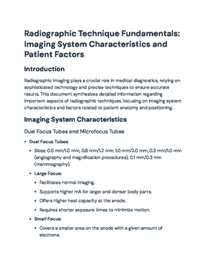 Radiographic Techniques: Comprehensive Guide to Imaging Systems ...