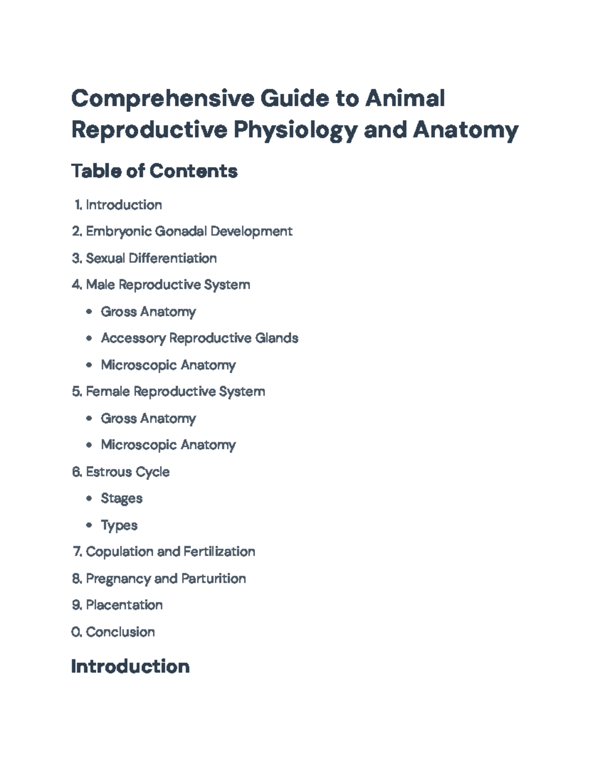 Comprehensive Guide to Mammalian Reproductive Physiology and Anatomy ...
