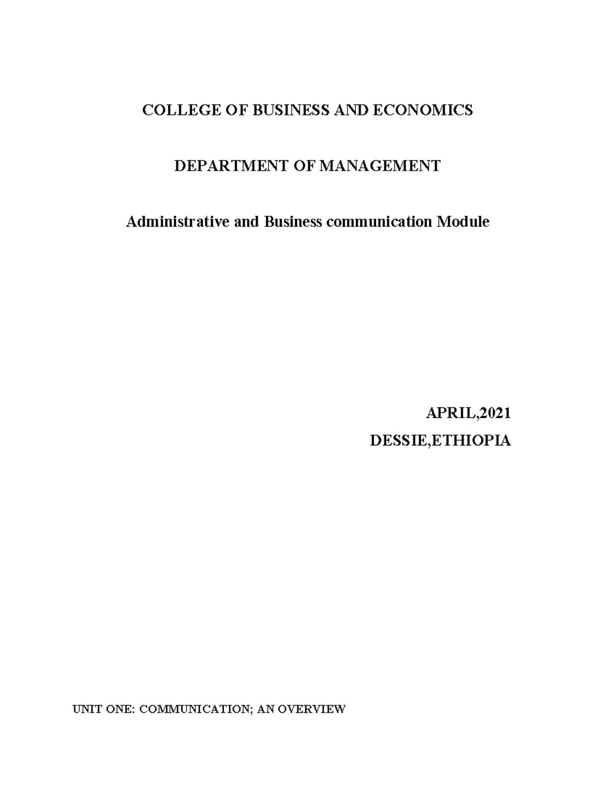 Administrative and business communication overview - unit one notes ...