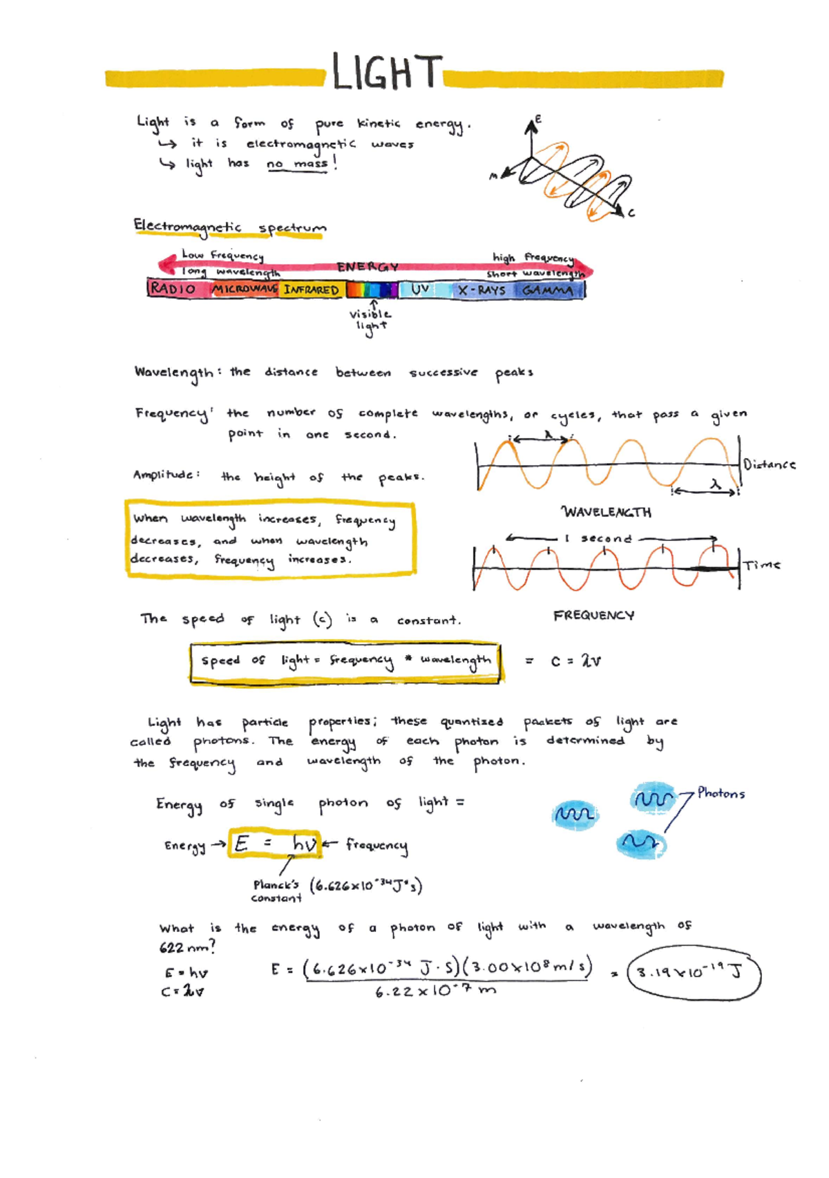 CHEM 101 - Understanding Light and Its Properties - Studocu