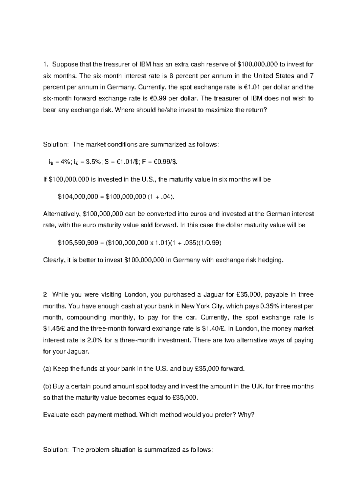 Week 4 Case Study: Investment Strategies & Exchange Rate Analysis - Studocu