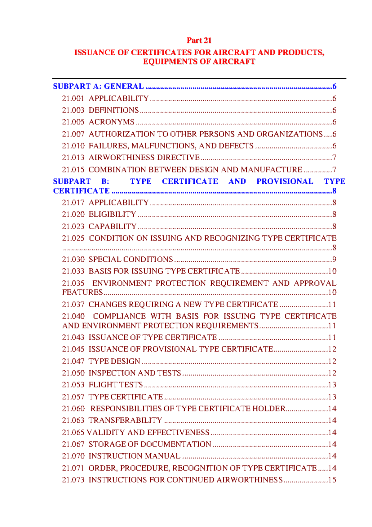 21-VAR-21-Guide-to-Issuance-of-Certificates-for-Aircraft-2016 - Studocu
