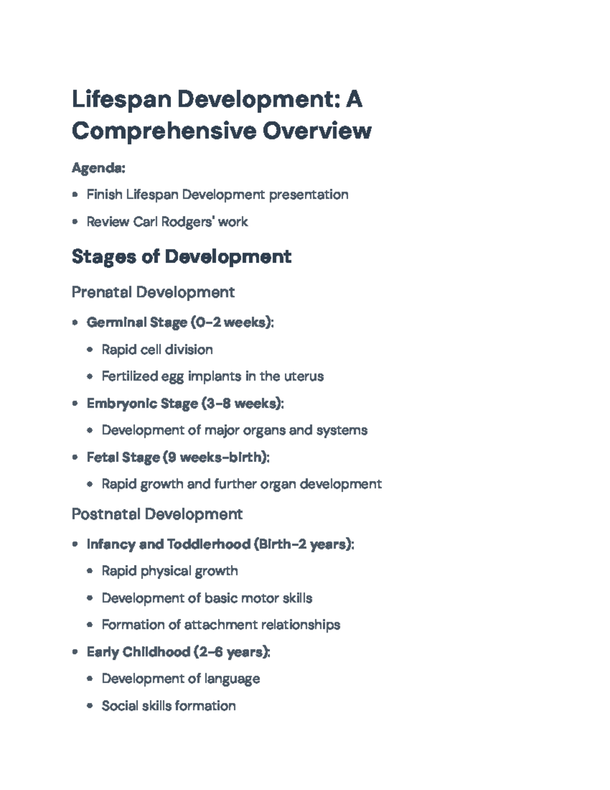 Lifespan Development: A Comprehensive Overview of Human Growth ...