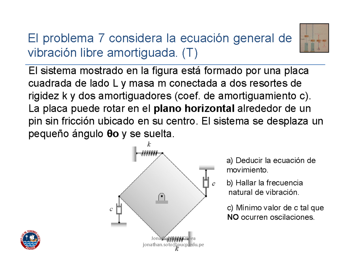 Ejercicios Resueltos Vibracion Amortiguada Libre - Document Preview
