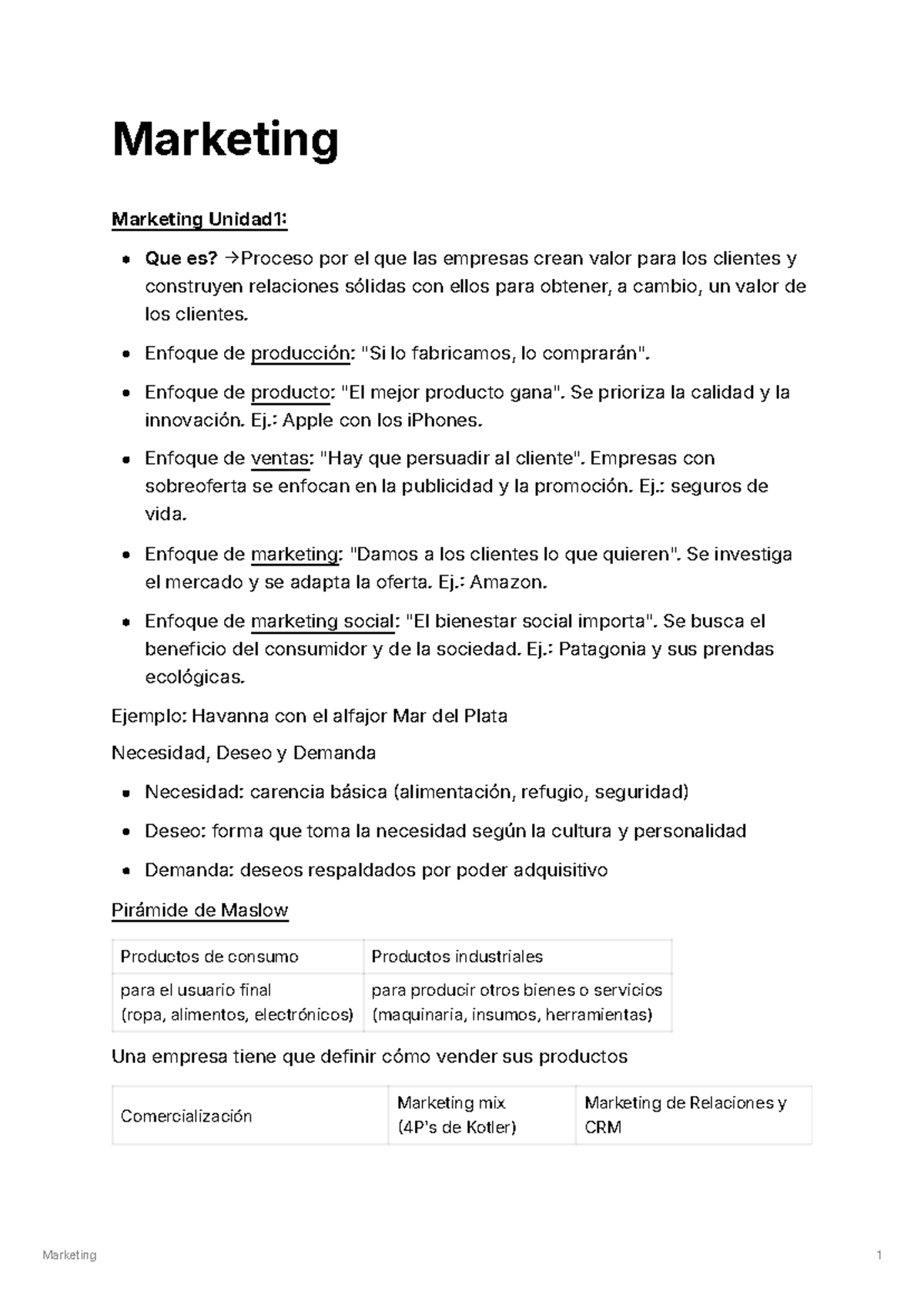 Apuntes de Marketing MKT101: Fundamentos y Estrategias Clave - Studocu