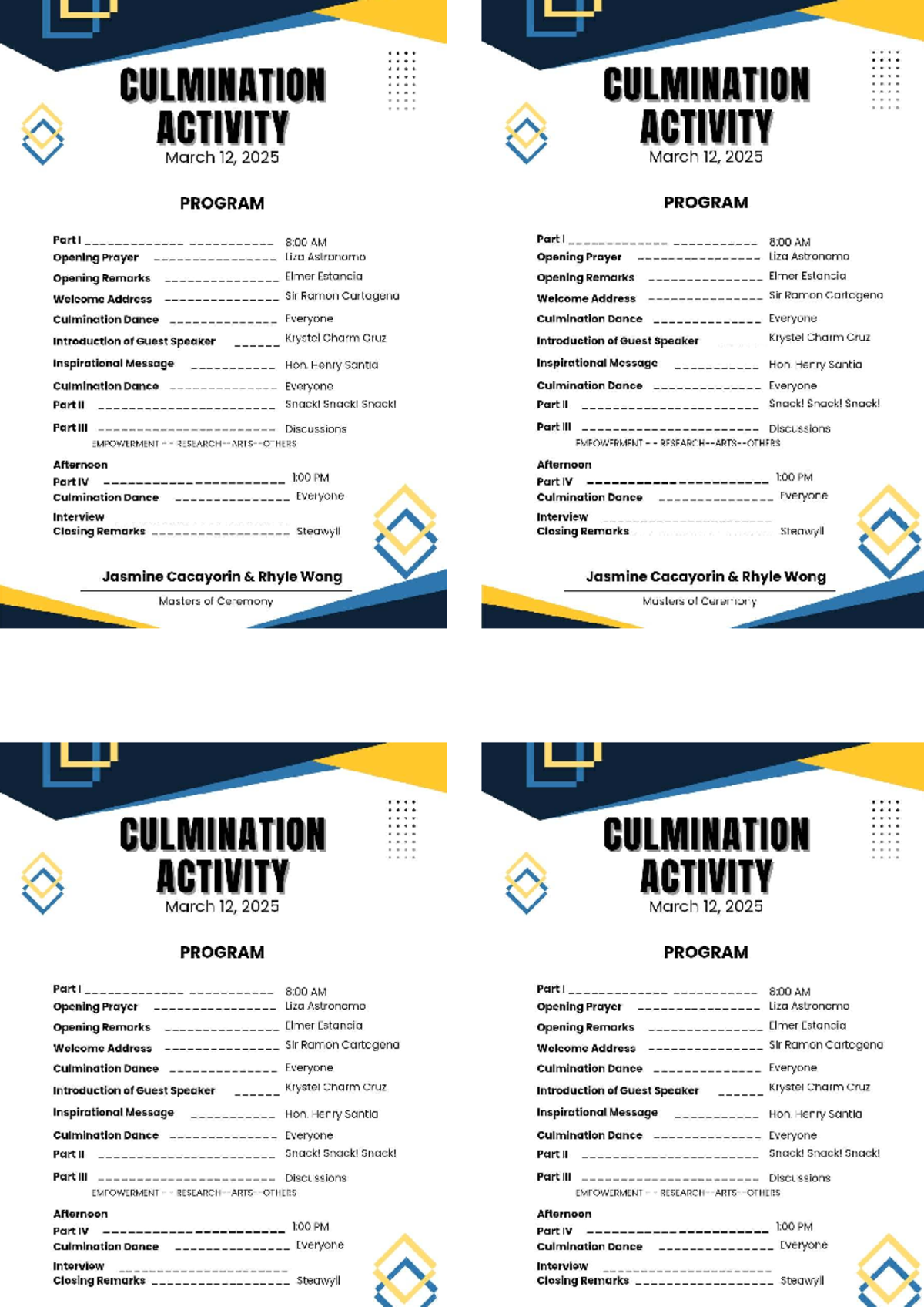 Culmination - Thisbis for educational purpose - CULMINATION CULMINATION ...