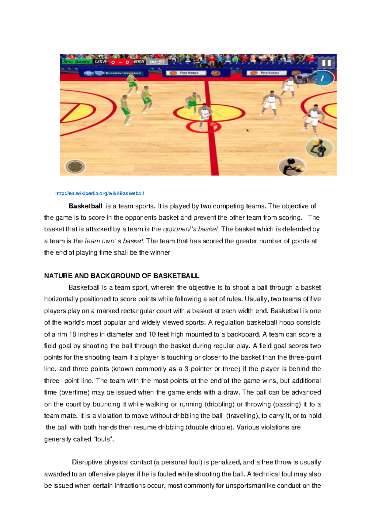 basket ball history and skills - en.wikipedia/wiki/Basketball ...