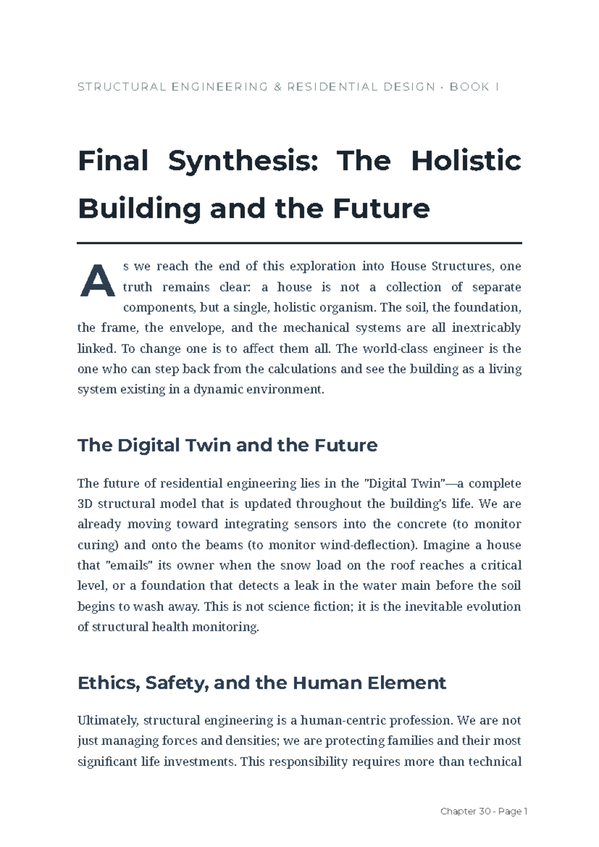 Structural Engineering Residential Design Book I: Chapter 30 Final ...