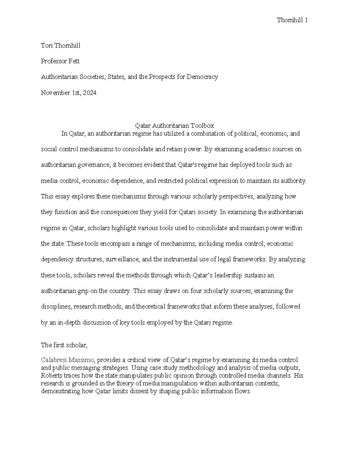 Qatar Authoritarian Toolbox: Mechanisms of Control and Power Retention ...