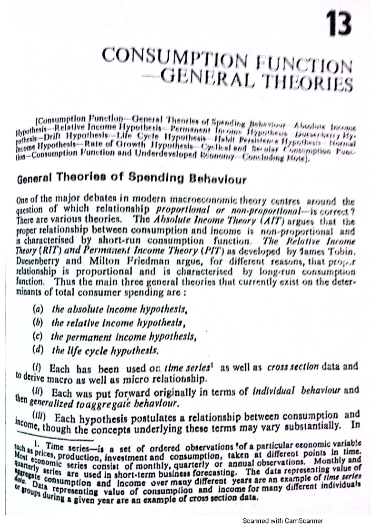 General Theories of Consumption Function: A Study on Spending Behavior ...