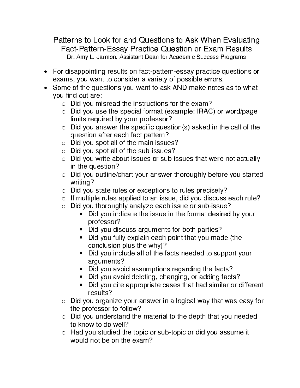 Patterns to look for and questions to ask when evaluating fact ...