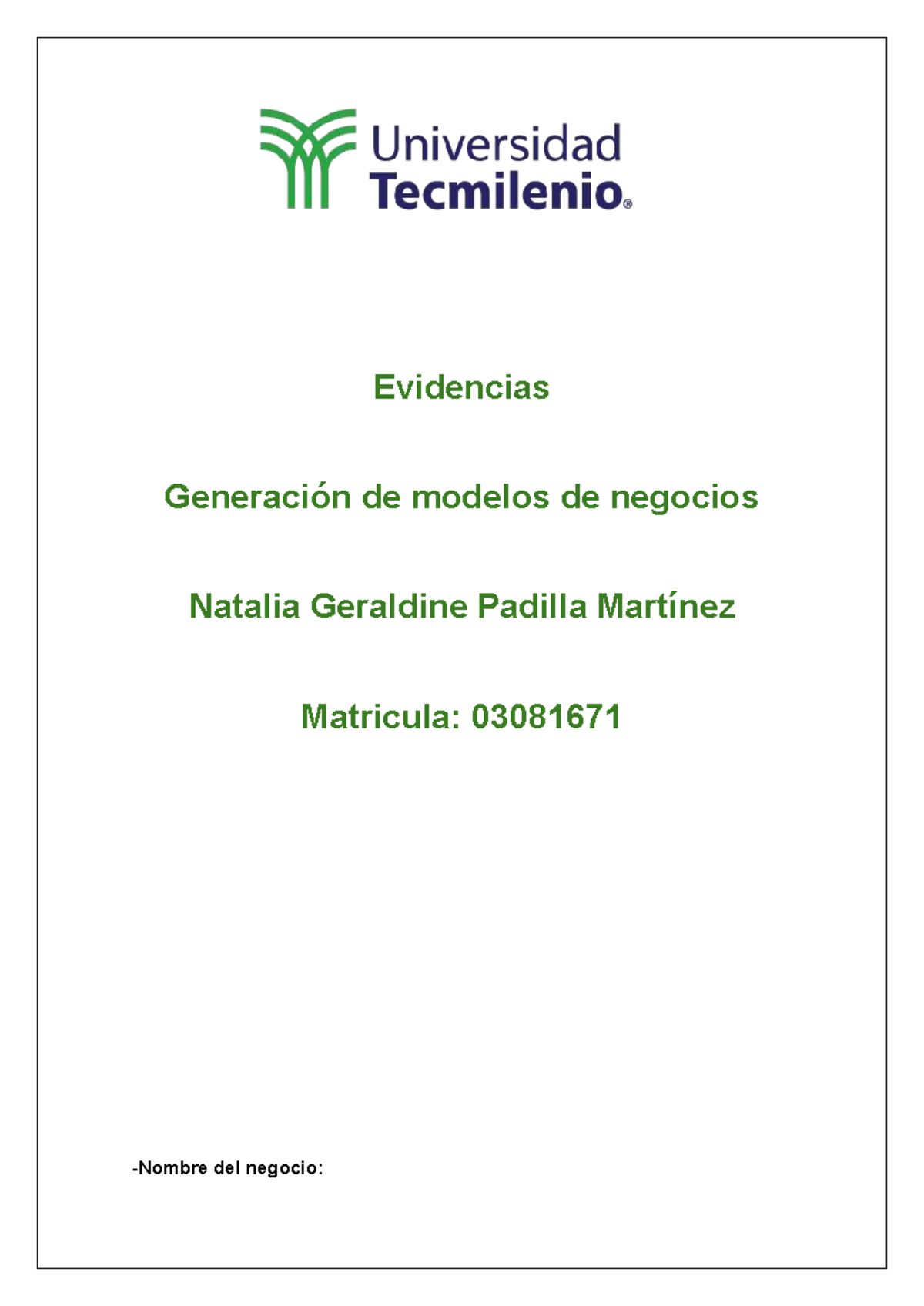 Avance Evidencia 2: Modelo de Negocio App Safe Travel GDMN - Studocu