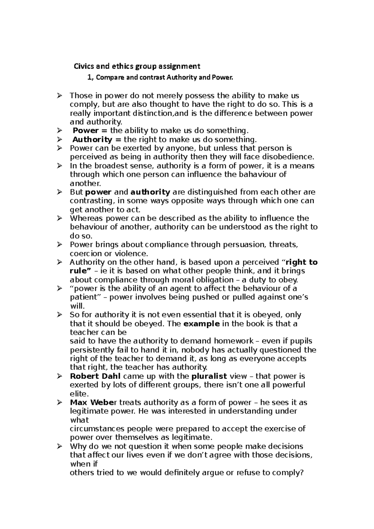 CIVICS 101 - Authority vs. Power: Analyzing Key Concepts in Democracy ...