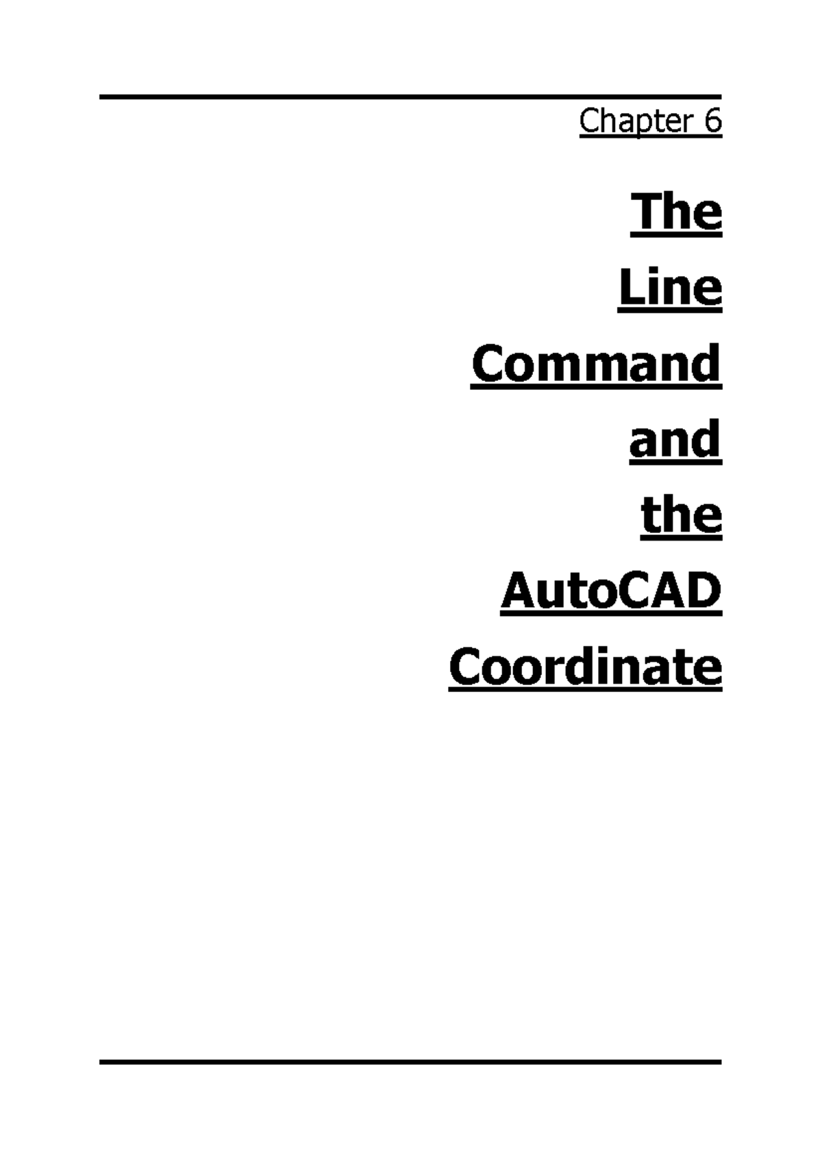 Ch 6 The Line Command and the Auto CAD Coordinate System - Chapter 6 ...
