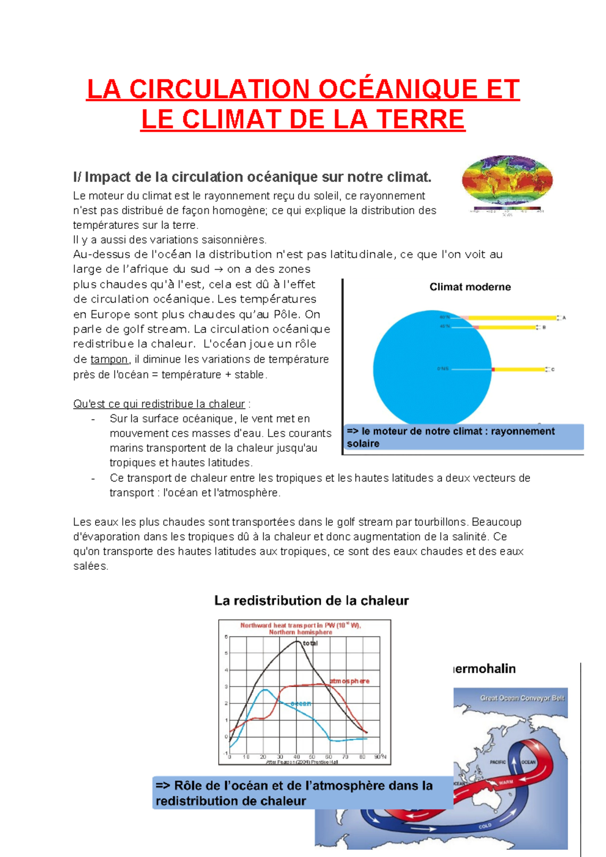 La circulation océanique du climat LA CIRCULATION OCÉANIQUE ET LE — free download