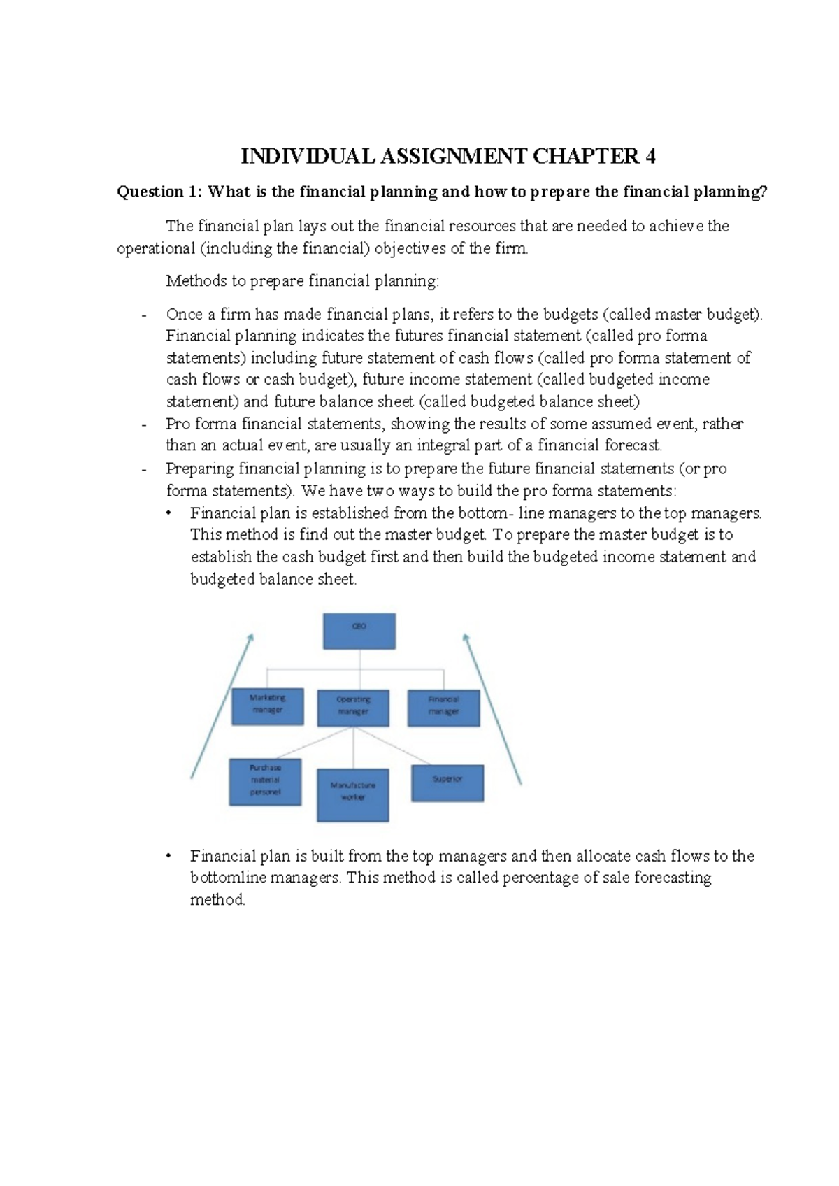 INDIVIDUAL ASSIGNMENT CHAPTER 4: Financial Planning & Cash Budget - Studocu