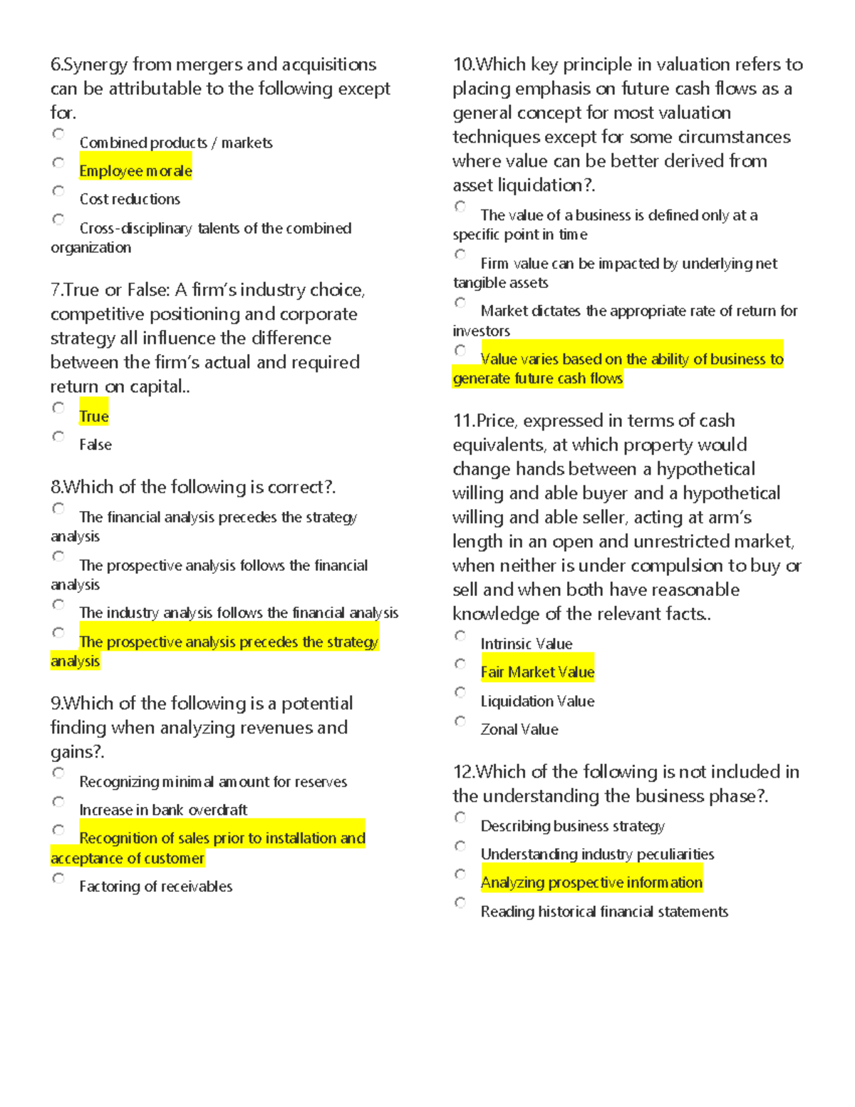 Accounting Notes on Mergers & Acquisitions (VCM 101) - Studocu