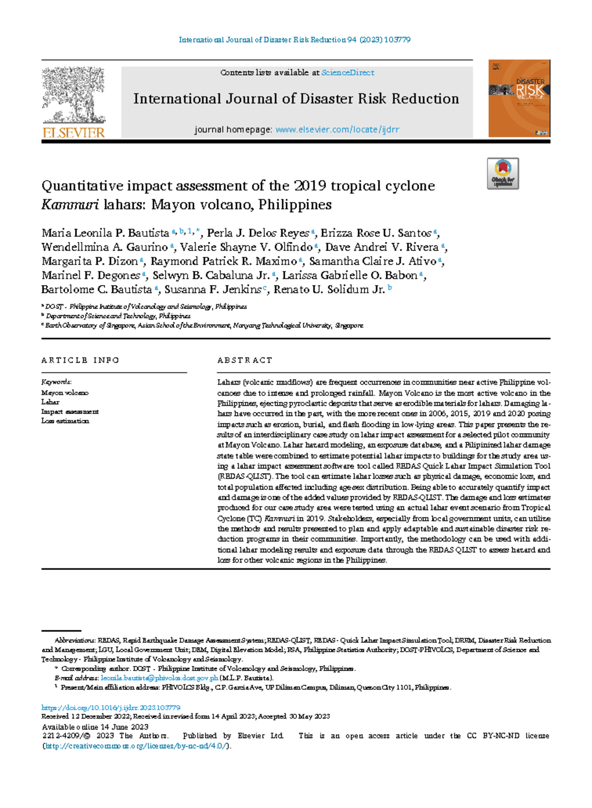 Quantitative impact assessment of the 2019 tropical cyclone Kammuri ...