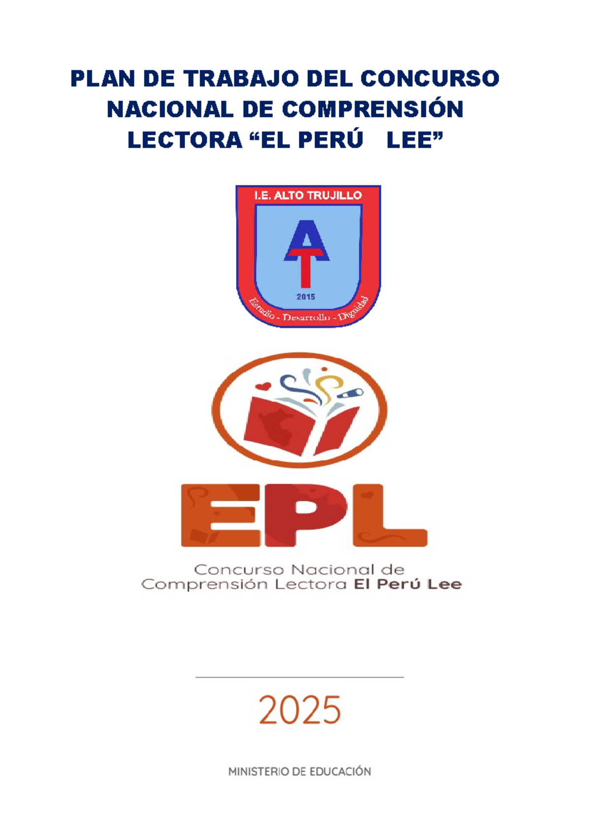 PLAN DE TRABAJO DEL CONCURSO NACIONAL DE COMPRENSIÓN LECTORA PERÚ 2025 - Document Preview