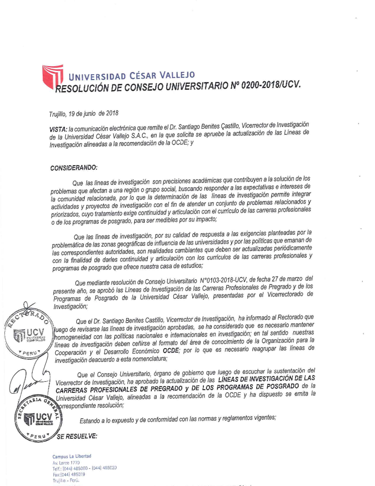 Actualización de Líneas de Investigación para Programas de Posgrado UCV - Document Preview