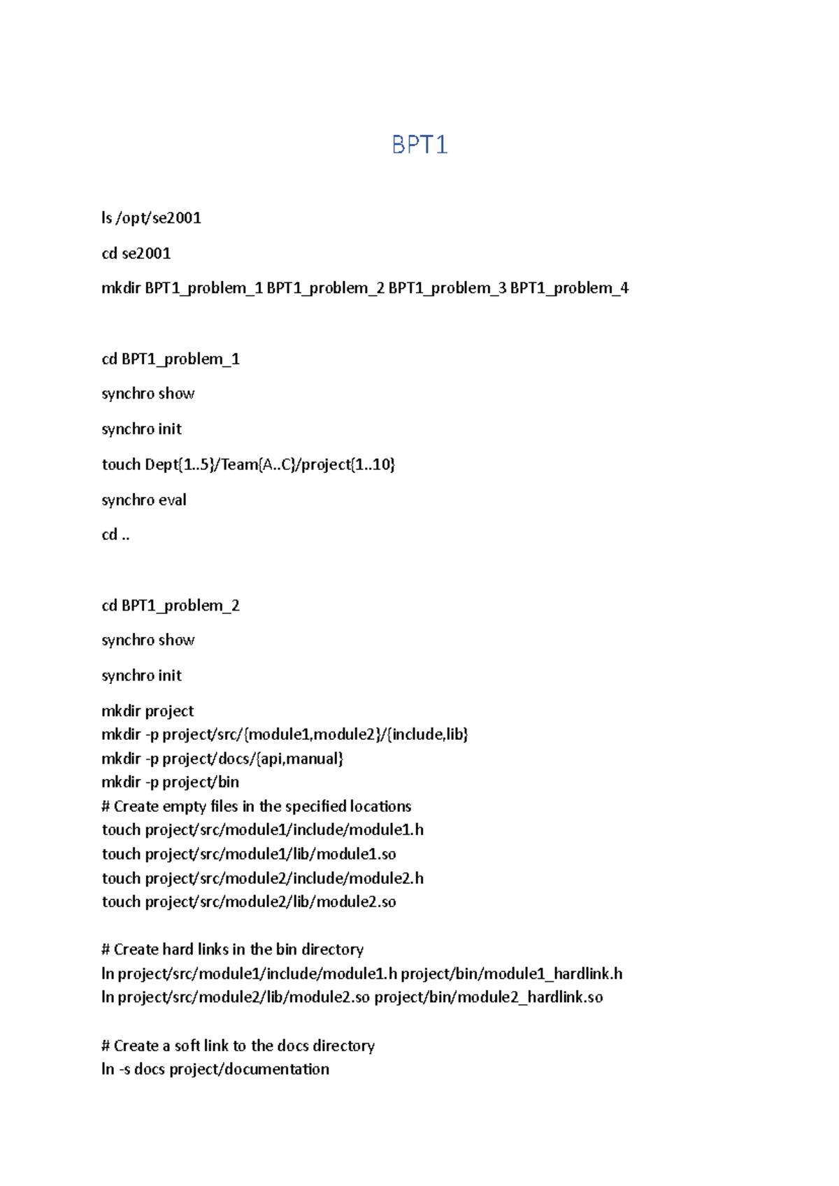 BPT Solutions - Notes for SE2001 Programming Assignments - Studocu