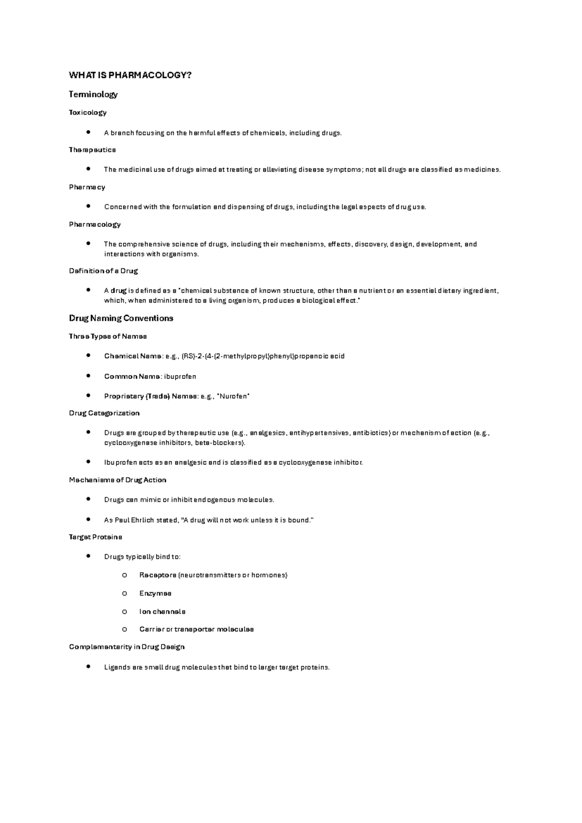 Pharmacology AI Final Exam Notes: Key Concepts and Drug Mechanisms ...