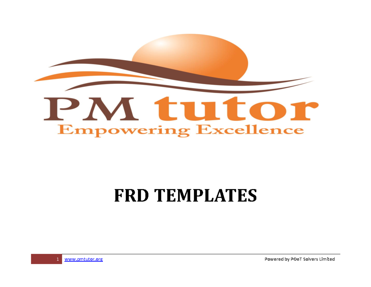 FRD Template v2 for POeT Solvers Limited: Functional Requirements Guide ...