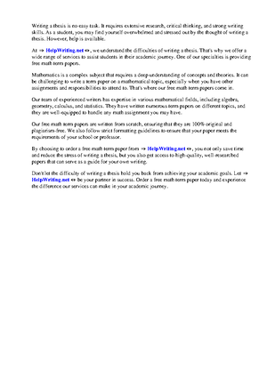 Sample apa term paper example - Writing a thesis is no easy feat. It ...