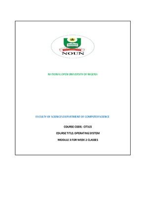 CIT315-2022-1: Operating Systems II Exam Past Questions and Answers ...