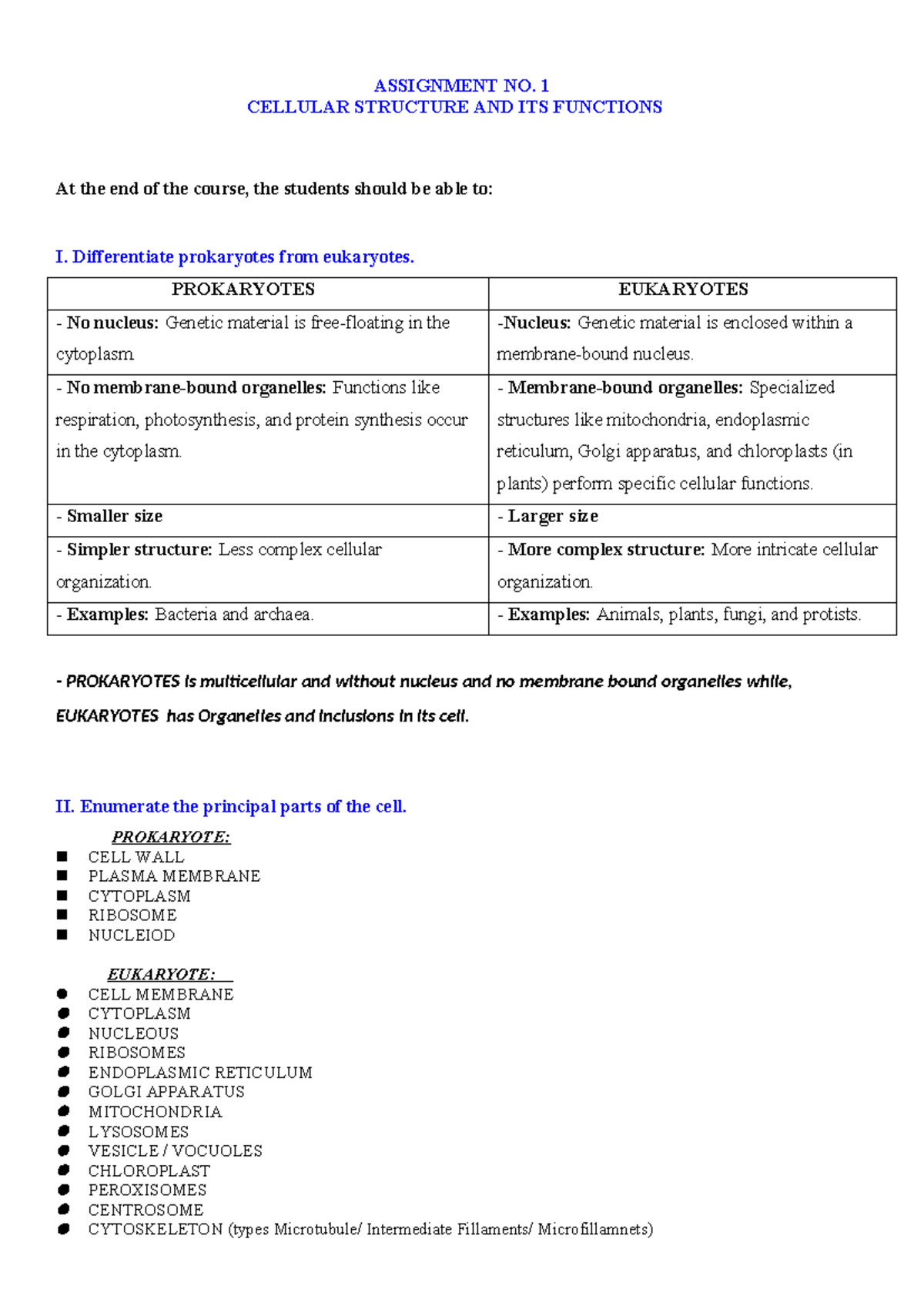Histology Study Notes: Cell Structure & Function (Biol 101) - Studocu