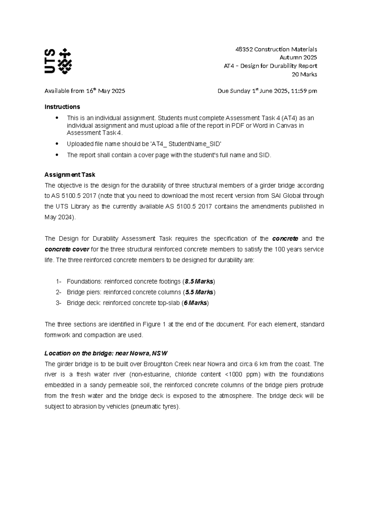 48352 - AT4 Design for Durability Report - 2025 - Studocu
