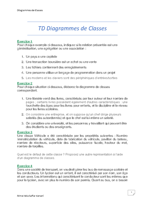 TD USE CASE - rien. - TD1 : Diagrammes de Cas d’utilisation 1 MME HELA ...