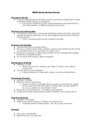 BUSN304 Week 1 - LECTURE NOTES - BUSN Week 1 – Introduction to ...