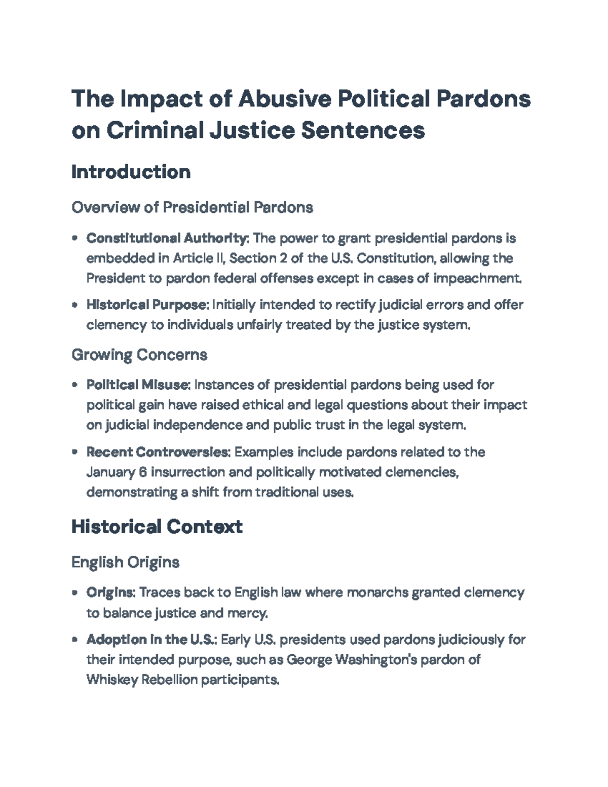 Presidential Pardons and Their Impact on Justice System Integrity - The ...