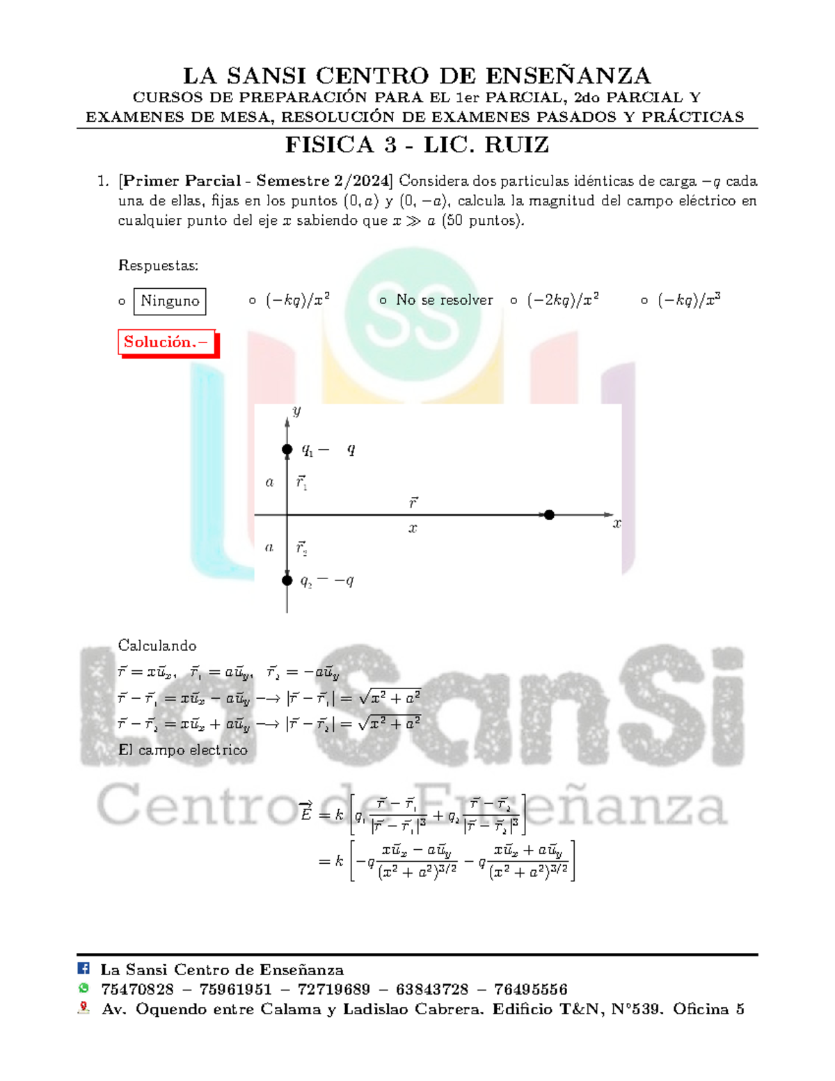 PP Fisica 3 Ruiz - Ejercicios para 1er y 2do Parcial 2024 - Document Preview